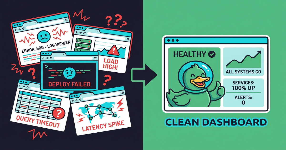 Multiple dashboard windows consolidated into one