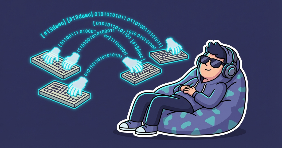 Developer vibing while AI writes code